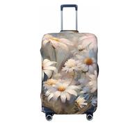 Kaifanee Funda elástica para equipaje de viaje, protector de maleta, cielo estrellado, antiarañazos, se adapta a equipaje de 31 a 32 pulgadas, Margarita de pintura al óleo, XL(31"-32" Suitcase)
