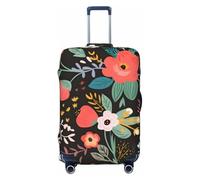 Kaifanee Funda elástica para equipaje de viaje, protector de maleta, diseño de Boston Terrier, diseño de perro y mascotas, antiarañazos, se adapta a equipaje de 27 a 30 pulgadas, Bonitas plantas de