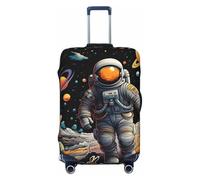 Kaifanee Funda elástica para equipaje de viaje, protector de maleta, pintura al óleo de bambú, antiarañazos, se adapta a equipaje de 23 a 26 pulgadas, Planeta astronauta, L(27"-30" Suitcase)