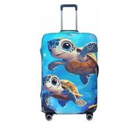 Kaifanee Funda elástica para equipaje de viaje, protector de maleta, pintura al óleo de bambú, antiarañazos, se adapta a equipaje de 23 a 26 pulgadas, Baby Turtle Sea, M(23"-26" Suitcase)