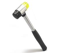 KAIHAOWIN Martillo de Goma 25 mm, 160 g, Maza de goma de doble cabeza desmontable, Martillo Goma con mango antichoque/antideslizante para Madera, Cuero, Artesanías, Plástico