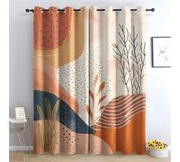 KaiHeBeding Cortinas Salon Abstracto nórdico, Cortina Arte Natural para Dormitorio Decoracion Habitacion, Cortinas Termicas Blackout 75An X 166Al cm 2 Paneles