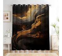 KaiHeBeding Cortinas Salon Arte Abstracto, Cortina Textura de Lujo para Dormitorio Decoracion Habitacion, Cortinas Termicas Blackout 140An X 180Al cm 2 Paneles