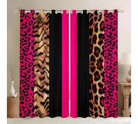 KaiHeBeding Cortinas Salon Estampado de Leopardo y Cebra, 140x200 cm 2 Piezas - Cortinas Dormitorio Opacas Texturas Animales Mixtas Ventana Decoracion Habitacion, con Ojales, Blackout Curtains