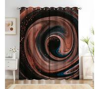 KaiHeBeding Cortinas Salon Remolino de Colores, 140x260cm 2 Piezas - Cortinas Dormitorio Opacas Patrones en Espiral del Siglo Ventana Decoracion Habitacion, con Ojales, Blackout Curtains