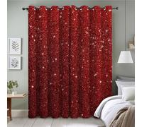 KaiHeBeding Cortinas Salon Textura moteada, 140x260cm 2 Piezas - Cortinas Dormitorio Opacas Estrellas Blancas del Siglo Ventana Decoracion Habitacion, con Ojales, Blackout Curtains