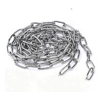 KAIISSA - Cadena de acero inoxidable 304 fuerte brillante y resistente, eslabones de acero soldado para colgar cerca, caminar por el perro, cadena de columpio, cadena de ropa de secado (4 mm - 1