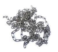 KAIISSA Cadena de acero inoxidable 304 sólida y robusta con eslabones soldados de acero para vallas, caminatas y cadena de perro, cadena de secado, carga máxima de 15 kg, 1,5 mm - 2 metros