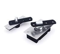 KAIISSA Murphy - Sistema de bisagra de pivote para puerta de acero inoxidable, eje de 360 grados, acabado plateado cepillado, estilo industrial moderno