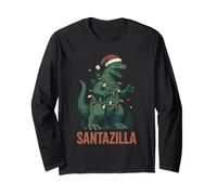 Kaiju Christmas Santazilla Monstruo Japonés Dinosaurio Niños Manga Larga