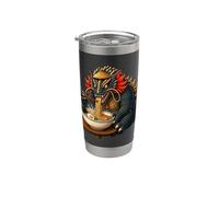 Kaiju Comer Ramen Tazón de fideos japoneses Monster Anime Foodie Vaso térmico de acero inoxidable de doble pared