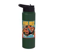 Kaiju Monster Japón paisaje urbano destrucción caos Arte Stainless Steel Insulated Water Bottle