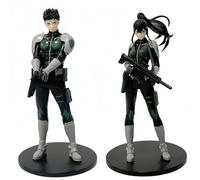 Kaiju No. 8 KAIJU NUMBER OCHO Figura de anime modelo KAFKA HIBINO y Abe Mina Batalla de pie Figuras de postura de PVC de 18/19 cm para decoración del hogar y coleccionable (Abe Mina + KAFKA HIBINO)
