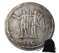 KaiKBax Monedas del Imperio Romano de la Gran Moneda Romana - Monedas conmemorativas de la suerte romana Descubre la historia de la moneda antigua bolsa de regalo