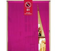 Kaikoon Cortina de Hilos (150 cm x 300 cm), Color Magenta