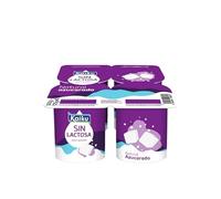 Kaiku (6 PACK) de 4 x 125 g. KAIKU Yogur sin lactosa con varios sabores (Refrigerado) (NATURAL con AZUCAR)