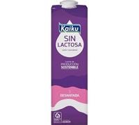 KAIKU Leche entera de vaca, sin lactosa 6 x 1l. (DESNATADA)