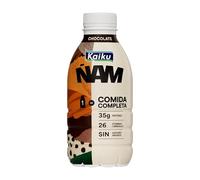 Kaiku - Ñam Chocolate, una Comida Completa en una Botella, 35 g de Proteína y 26 Vitaminas y Minerales, Sin Azúcares Añadidos y Bajo en Grasas, Sabor Chocolate - 500 ml (Paquete de 6)