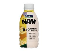 KAIKU ÑAM - Vainilla 500 ml, Sabor Vainilla, Bebida Lista para Tomar, 35 g de Proteína, 26 Vitaminas y Minerales, sin Azúcares Añadidos, sin Gluten, Bajo en Grasas, Comida Completa