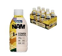 KAIKU ÑAM - Vainilla Pack 8 x 500 ml, Sabor Vainilla, Bebida Lista para Tomar, 35 g de Proteína, 26 Vitaminas y Minerales, sin Azúcares Añadidos, sin Gluten, Bajo en Grasas, Comida Completa