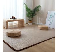 kaileFURN Natural Rattan Japanese Tatami Floor Mat - Non-Slip Breathable Area Rug For Living Room & Bedroom - Foldable Summer Floor Sleeping Mat & Crawling Playmat(Size:200x200cm(79x79inch),Color:F)