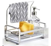 kaileyouxiangongsi Soporte para esponja, organizador de fregadero de cocina, bandeja para fregadero, soporte de jabón de acero inoxidable SUS304, 9.45 x 5.1 x 8.1 pulgadas, tamaño grande