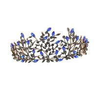 KAILIKETIY 1 Pieza nupcial boda tiaras de novia para mujer novia de la boda tiara coronas para novias novia de novia de boda aro de pelo decorativo aleación Blue