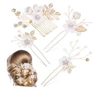 KAILIKETIY 1juego Horquillas De Flores Para Novias Pasadores Decorativos u Forma Accesorios De Pelo Para Bodas y Fiestas Peine Lateral Brillante Para Mujeres