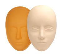 KAILIKETIY 1juego Piel de Práctica de Tatuajes Facial de Silicona Conjunto Desmontable con Base Material Cómodo y Reutilizable para Entrenamiento de Maquillaje y Tatuaje Profesional