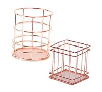 KAILIKETIY 2 piezas Cesta de Almacenamiento de Hierro Artístico Soporte Multifuncional para Escritorio Contenedor para Frutas y Utensilios para Oficina y Cocina