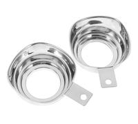 KAILIKETIY 2 Piezas Embudo de Cocina de Acero Inoxidable de Boca Ancha Práctico para Conservas, Aceite y Líquidos Diseño Duradero y Fácil de Limpiar para Rellenar Frascos y Botellas