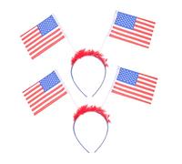 KAILIKETIY 2piezas Diadema Floral Bandera Americana Brillante Para Celebrar El Día Independencia y Eventos Patrióticos