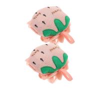 KAILIKETIY 2piezas Esponja De Ducha Exfoliante Suave De Diseño De Fresa Esponja De Baño Portátil Para Limpieza Profunda y Masaje Para Uso Casa y Hotel