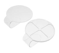 KAILIKETIY 2piezas Paletas De Maquillaje Acrílicas Placas De Mezcla Cosmética Transparente Diseño Portátil Para Mezclar Bases y Arte De Uñas Uso Profesional y Manual