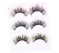 KAILIKETIY 3pares Pestañas Postizas Brillantina Extensiones De Pestañas Para Mujeres y Niñas Efecto Natural y Ligero Para Fiestas y Actuaciones