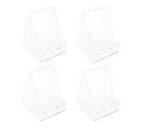 KAILIKETIY 4 Piezas Soporte para Teléfono Móvil, Soporte para Teléfonos Celulares de Acrílico Transparente, Ligero y No se Deforma, para Exhibición en Tienda y Escaparate, 1