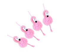 KAILIKETIY 4piezas Bola De Ducha Flamingo Esponjas De Lufa Accesorios De Baño Exfoliantes Estropajo Corporal Limpiador Suave y Seguro
