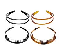 KAILIKETIY 4piezas Plástico Peine Para Dientes De Diadema De Doble Aros Pelo Para Maquillaje Diademas Ducha Accesorios Pelo