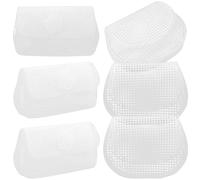 KAILIKETIY 6 Hojas de Malla de Plástico para Manualidades Tamaño Pequeño Orificios de 2 Mm 3 para Bolsos Flores 3 para Bolsos de Herradura Láminas de Tejido para Bordar y Crochet Accesorios