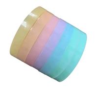 KAILIKETIY 7 Rollos de Cinta Adhesiva de Colores Tipo Washi, Material BOPP Film, Doble Cara, Adecuado para Juegos y Actividades Entre Padres E Hijos Color Color Aleatorio Varios Estilos