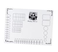 KAILIKETIY Alfombrilla De Silicona Para Manicura y Estampado De Uñas Herramienta De Práctica Para Nail Art Guía De Pegatinas y Estampado De Limpiar y Almacenar Modelo e