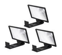 KAILIKETIY Amplificador de Pantalla para Móvil 3 Pcs Tecnología Óptica HD y Antifatiga Visual, Soporte Multifuncional de PP y PVC para Ver Vídeos y Películas