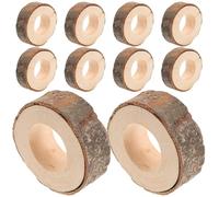 KAILIKETIY Anillos para Servilletas de Madera Natural sin Terminar, 10 Piezas Creativas en Forma Circular para Ambientación de Bodas, Proyectos DIY y Mesas de Hotel