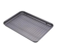 KAILIKETIY Bandeja para Hornear Rectangular con Revestimiento Antiadherente de Acero al Carbono y Rejilla Superficie Lisa Adecuado para Pizza y Cocina de Restaurante
