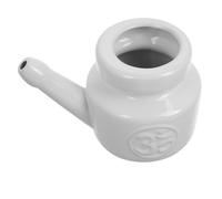 KAILIKETIY Botella de Cerámica para Lavado Nasal 350 Ml, Irrigador Nasal Reutilizable para Adulto, Limpiador de Fosas Nasales Seguro y Eficaz, Adecuado para Yoga y Cuidado Respiratorio