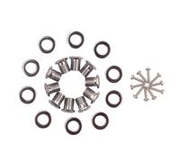 KAILIKETIY Bushing Roscado y Ferrulas para Clavijas de Afinación de Ukulele y Guitarra con Tornillos de Montaje Duradero y Acabado Plateado