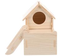 KAILIKETIY Casa de Madera Escondite Cómodo y Espacioso para Hámsters y Pequeños Animales Accesorio Adecuado para Jaulas para Descansar, Dormir y Comer