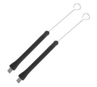 KAILIKETIY Cepillos Telescópicos de Acero Inoxidable para Batería 2piezas Diseño Retráctil y Mejora de Resonancia para Instrumentos de Percusión