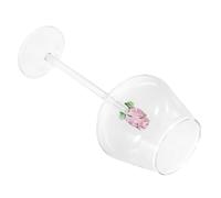 KAILIKETIY Copa de Vino Tinto de Cristal Rosa Estilo Europeo Elegante Diseño Antideslizante y Decorativo para Uso en Casa y Hotel