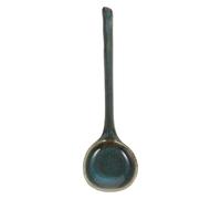 KAILIKETIY Cuchara Sopera de Cerámica Mango Largo Ergonómico para Cocina Casera Práctica en Color Verde Adecuado para Servir Sopa y Arroz